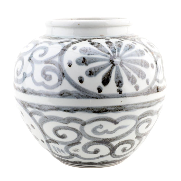 Danny's Fine Porcelain Home Decor Danny's Fine Porcelain Vase - Grey and White