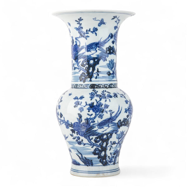 Danny's Fine Porcelain Home Decor Danny's Fine Porcelain Vase in Classic Blue & White. Features Hand-Painted Floral Branches