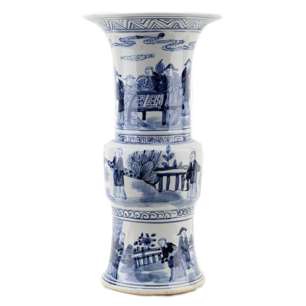 Danny's Fine Porcelain Home Decor Danny's Fine Porcelain Vase - People - Blue And White Classic 50768