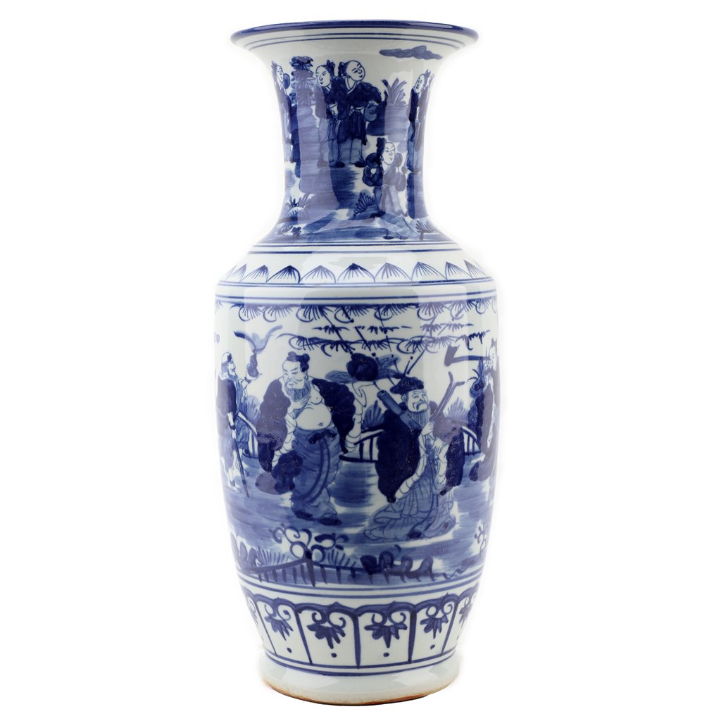 Danny's Fine Porcelain Home Decor Danny's Fine Porcelain Vase - People - Blue And White Classic 50882