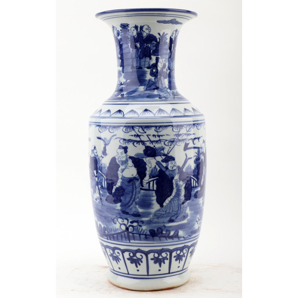 Danny's Fine Porcelain Home Decor Danny's Fine Porcelain Vase - People - Blue And White Classic 50882