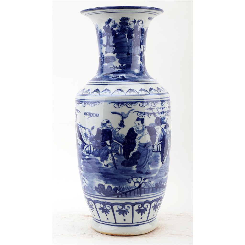 Danny's Fine Porcelain Home Decor Danny's Fine Porcelain Vase - People - Blue And White Classic 50882