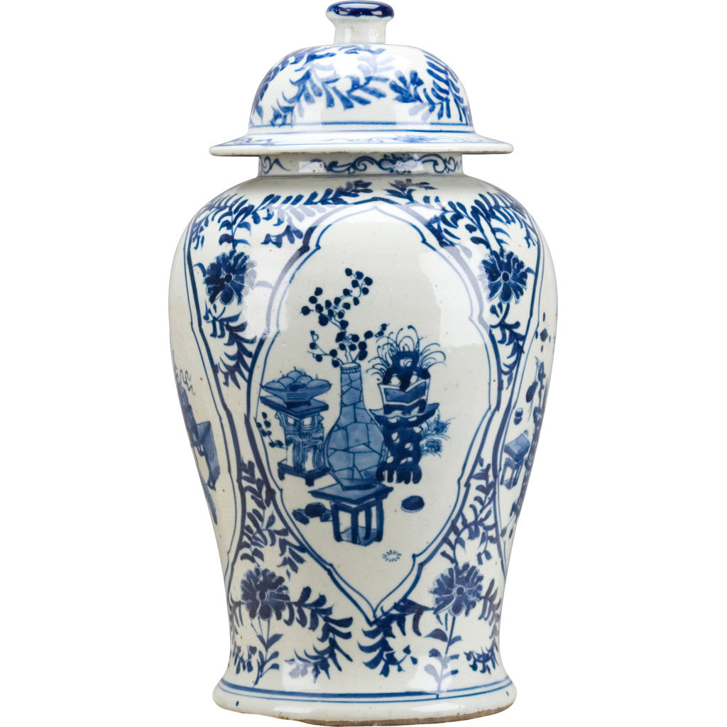 Danny's Fine Porcelain Home Decor Danny's Fine Porcelain Warrior Jar - Classic Blue And White 50426