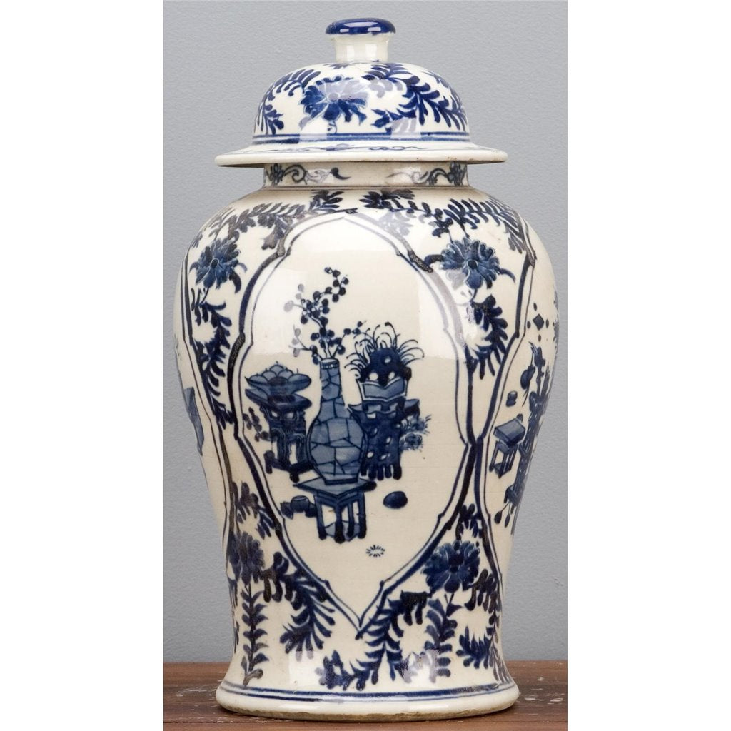 Danny's Fine Porcelain Home Decor Danny's Fine Porcelain Warrior Jar - Classic Blue And White 50426