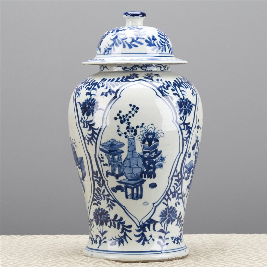 Danny's Fine Porcelain Home Decor Danny's Fine Porcelain Warrior Jar - Classic Blue And White 50426