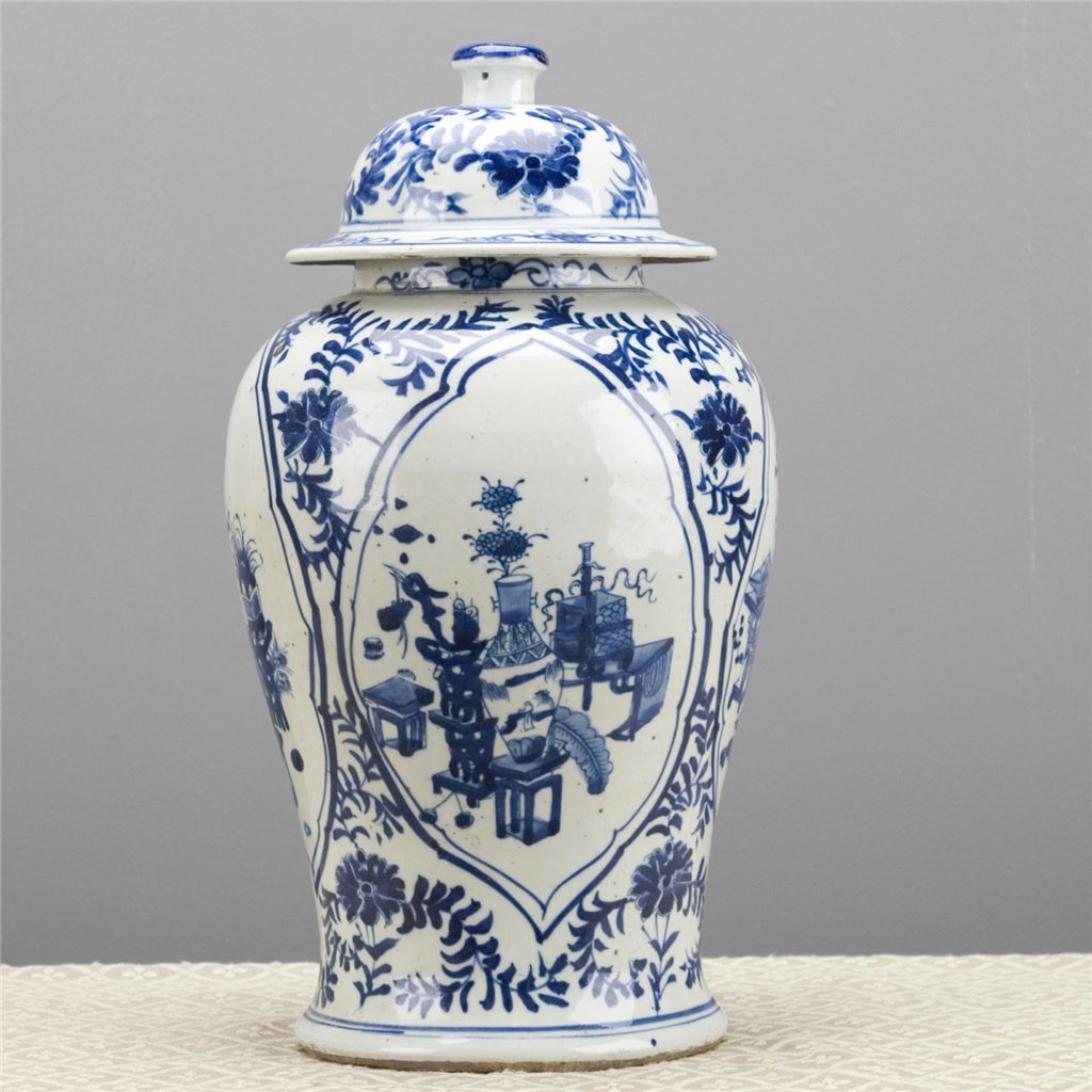 Danny's Fine Porcelain Home Decor Danny's Fine Porcelain Warrior Jar - Classic Blue And White 50426