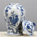 Danny's Fine Porcelain Home Decor Danny's Fine Porcelain Warrior Jar - Classic Blue And White 50426