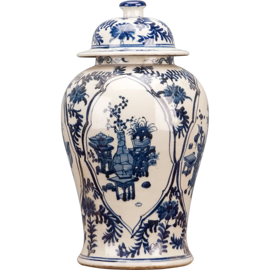 Danny's Fine Porcelain Home Decor Danny's Fine Porcelain Warrior Jar - Classic Blue And White 50426