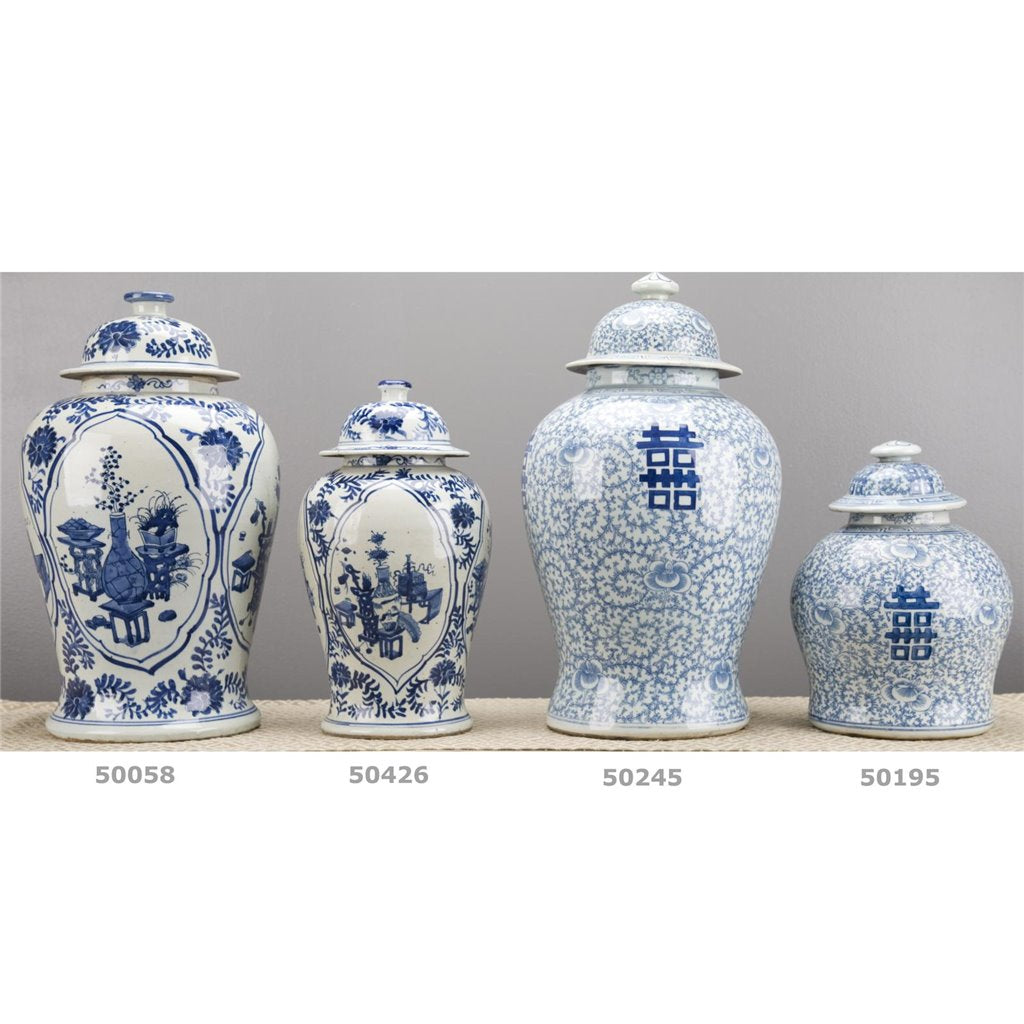 Danny's Fine Porcelain Home Decor Danny's Fine Porcelain Warrior Jar - Classic Blue And White 50426