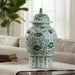 Danny's Fine Porcelain Home Decor Danny's Fine Porcelain Warrior Jar-Green Peony