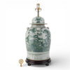 Danny's Fine Porcelain Home Decor Danny's Fine Porcelain Warrior Jar Lamp-Green Flower Birds[2-830-19]