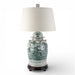 Danny's Fine Porcelain Home Decor Danny's Fine Porcelain Warrior Jar Lamp-Green Flower Birds[2-830-19]