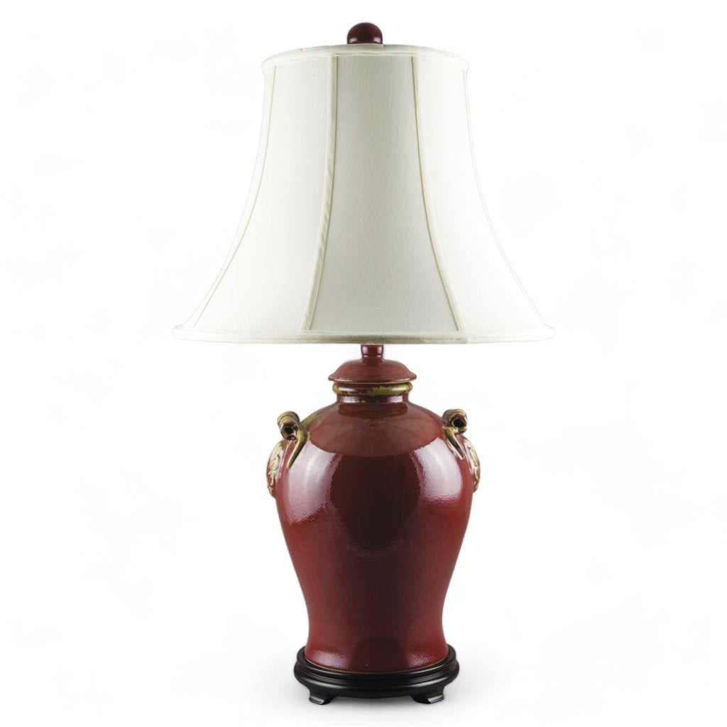Danny's Fine Porcelain Lighting Danny's Fine Porcelain Warrior Jar Lamp - Red 11900-L