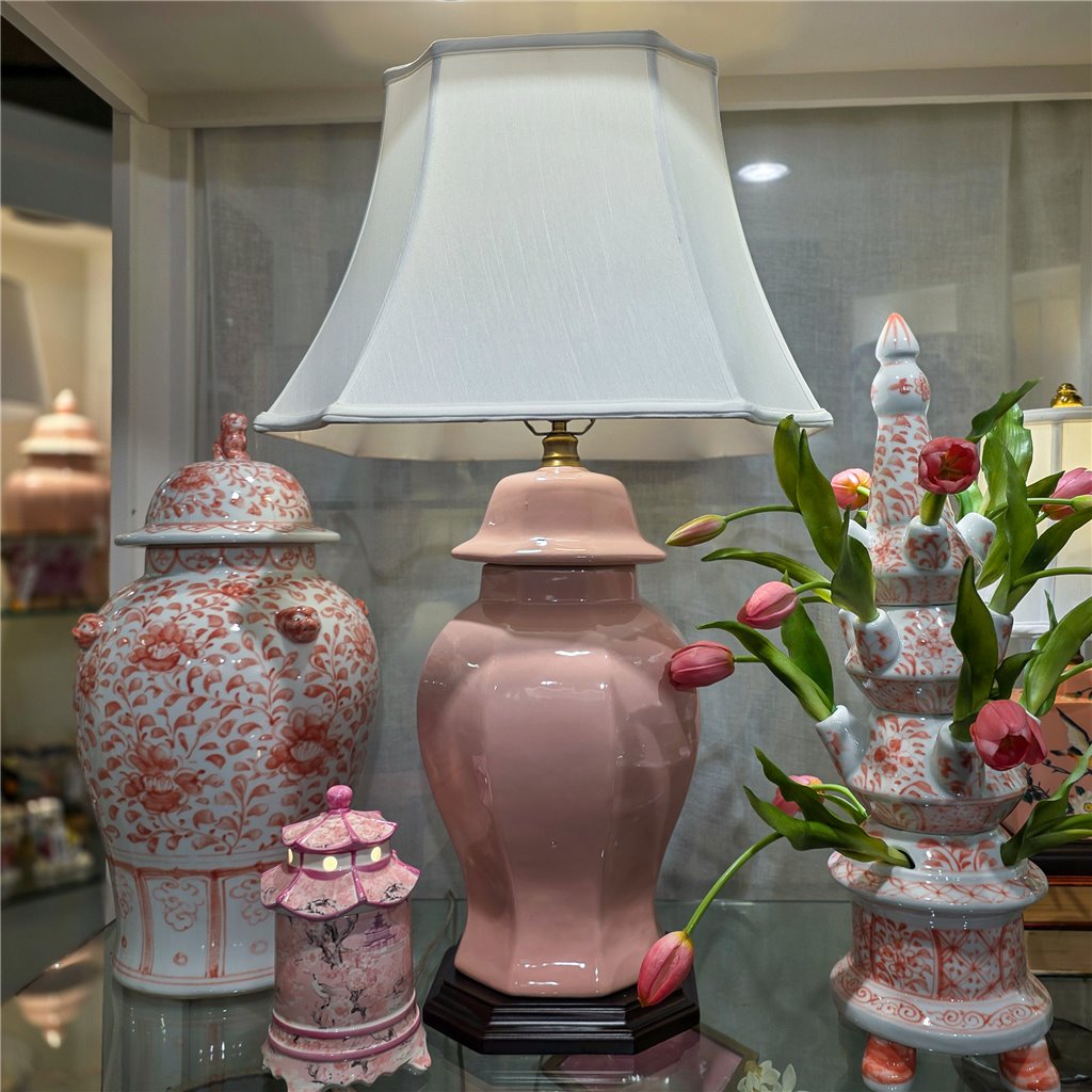 Danny's Fine Porcelain Home Decor Danny's Fine Porcelain Warrior Jar-Pink Peony