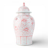 Danny's Fine Porcelain Home Decor Danny's Fine Porcelain Warrior Jar-Pink Peony