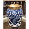 Danny's Fine Porcelain Home Decor Danny's Fine Porcelain Warrior Jar With Bronze Lid-Qipao (Small) 14087