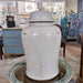 Danny's Fine Porcelain Home Decor Danny's Fine Porcelain White Antique Finish Foo Dogs Temple Jar