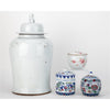 Danny's Fine Porcelain Home Decor Danny's Fine Porcelain White Antique Finish Foo Dogs Temple Jar