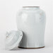 Danny's Fine Porcelain Home Decor Danny's Fine Porcelain White Antique Finish Foo Dogs Temple Jar