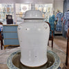 Danny's Fine Porcelain Home Decor Danny's Fine Porcelain White Antique Finish Foo Dogs Temple Jar