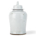 Danny's Fine Porcelain Home Decor Danny's Fine Porcelain White Antique Finish Foo Dogs Temple Jar