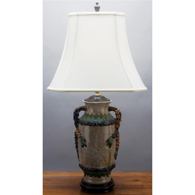 Danny's Fine Porcelain Lighting Danny's Fine Porcelain Wht Crackle Majolica Lamp PAV33