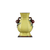 Danny's Fine Porcelain Home Decor Danny's Fine Porcelain Yellow Crackle Hex Vase