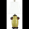 Danny's Fine Porcelain Lighting Danny's Fine Porcelain Yellow Crk Lamp W/ Red Pomegrante PKV01Y