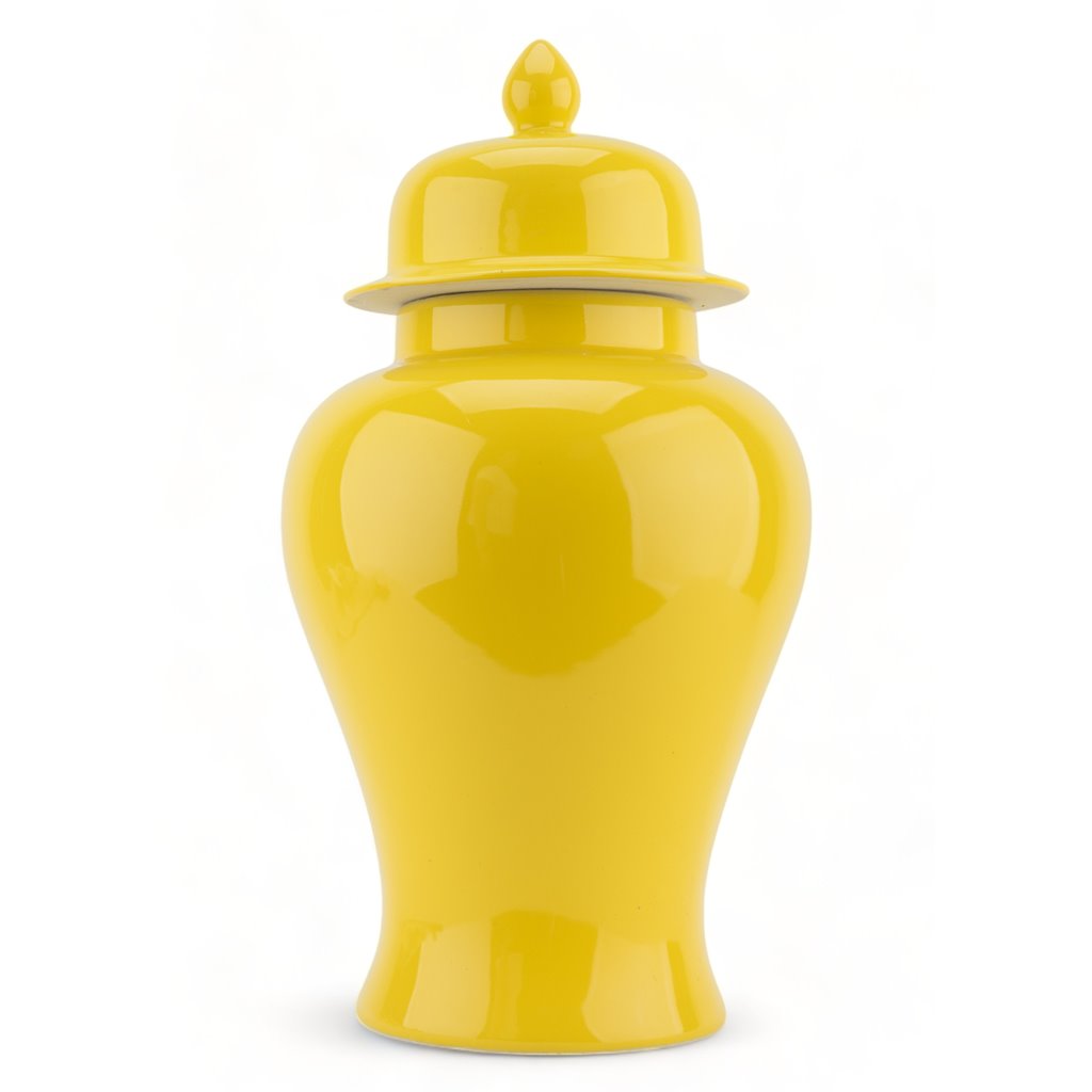 Danny's Fine Porcelain Home Decor Danny's Fine Porcelain Yellow Temple Jar 51123