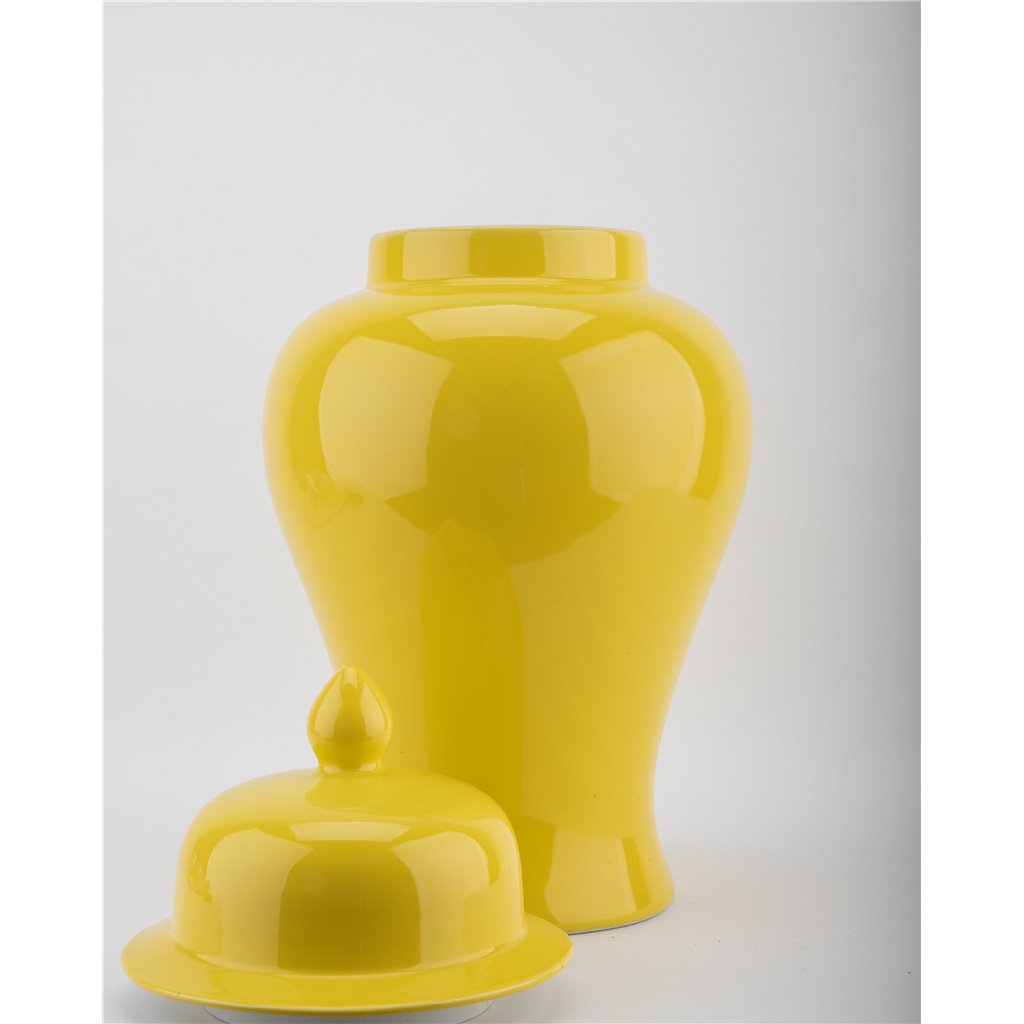 Danny's Fine Porcelain Home Decor Danny's Fine Porcelain Yellow Temple Jar 51123