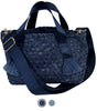 Ahdorned Darcy Woven Denim Tote w/ Self Handles w/ Crossbody Strap Assorted