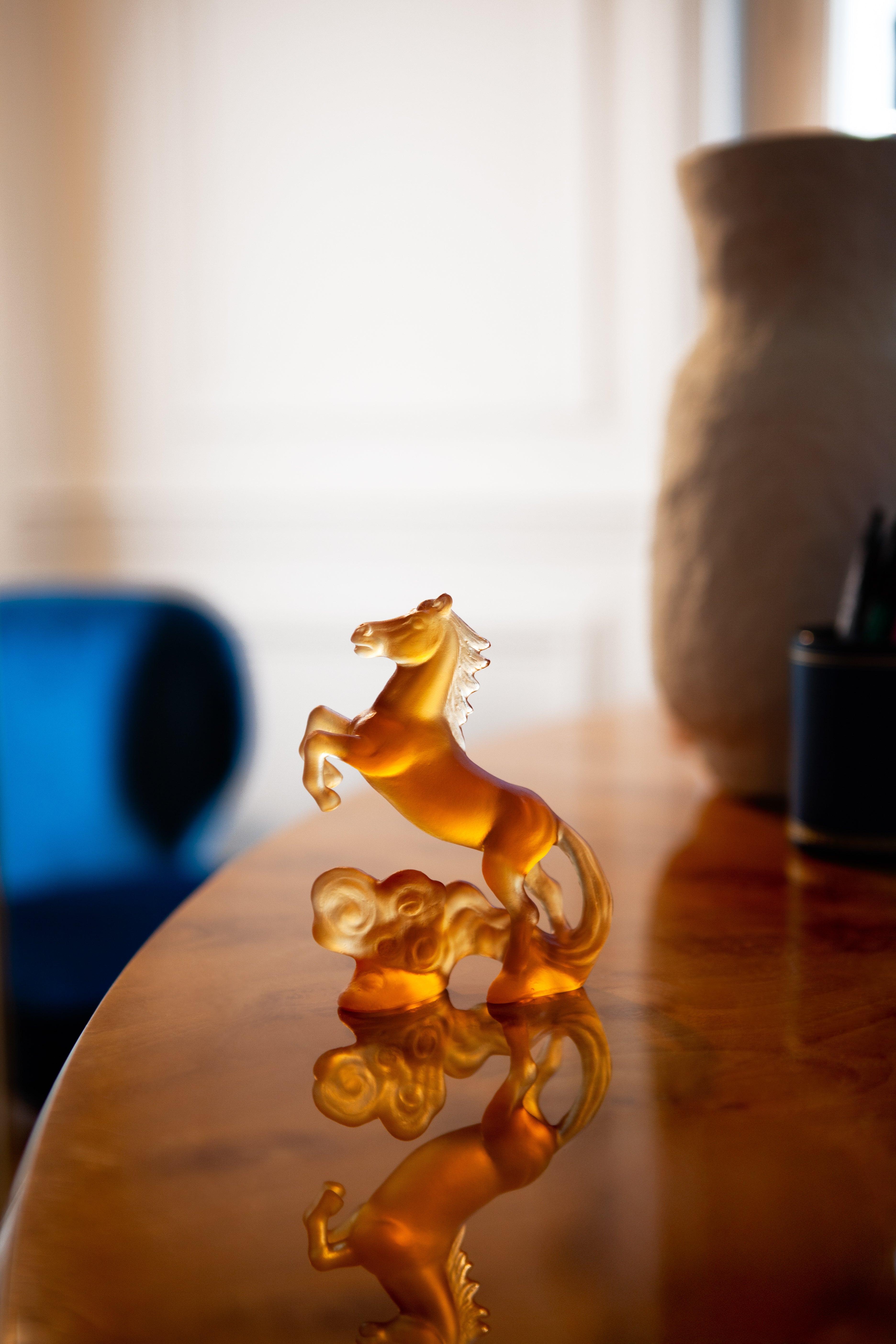 Daum Art Glass Daum Crystal Amber Horoscope Horse