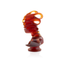 Daum Art Glass Daum Crystal Amber Masque de verre by Jean Faucher