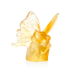 Daum Art Glass Daum Crystal Amber Yellow Butterfly