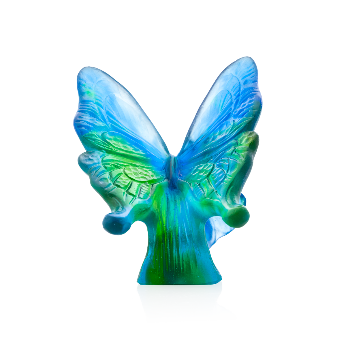 Daum Art Glass Daum Crystal Blue Green Butterfly