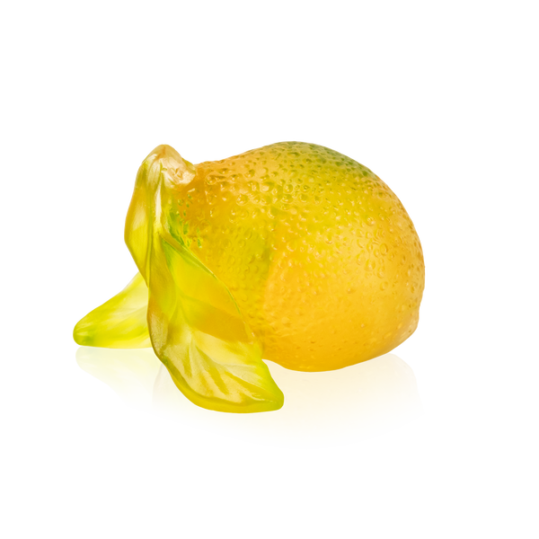 Daum Art Glass Daum Crystal Citrus Decorative Lemon