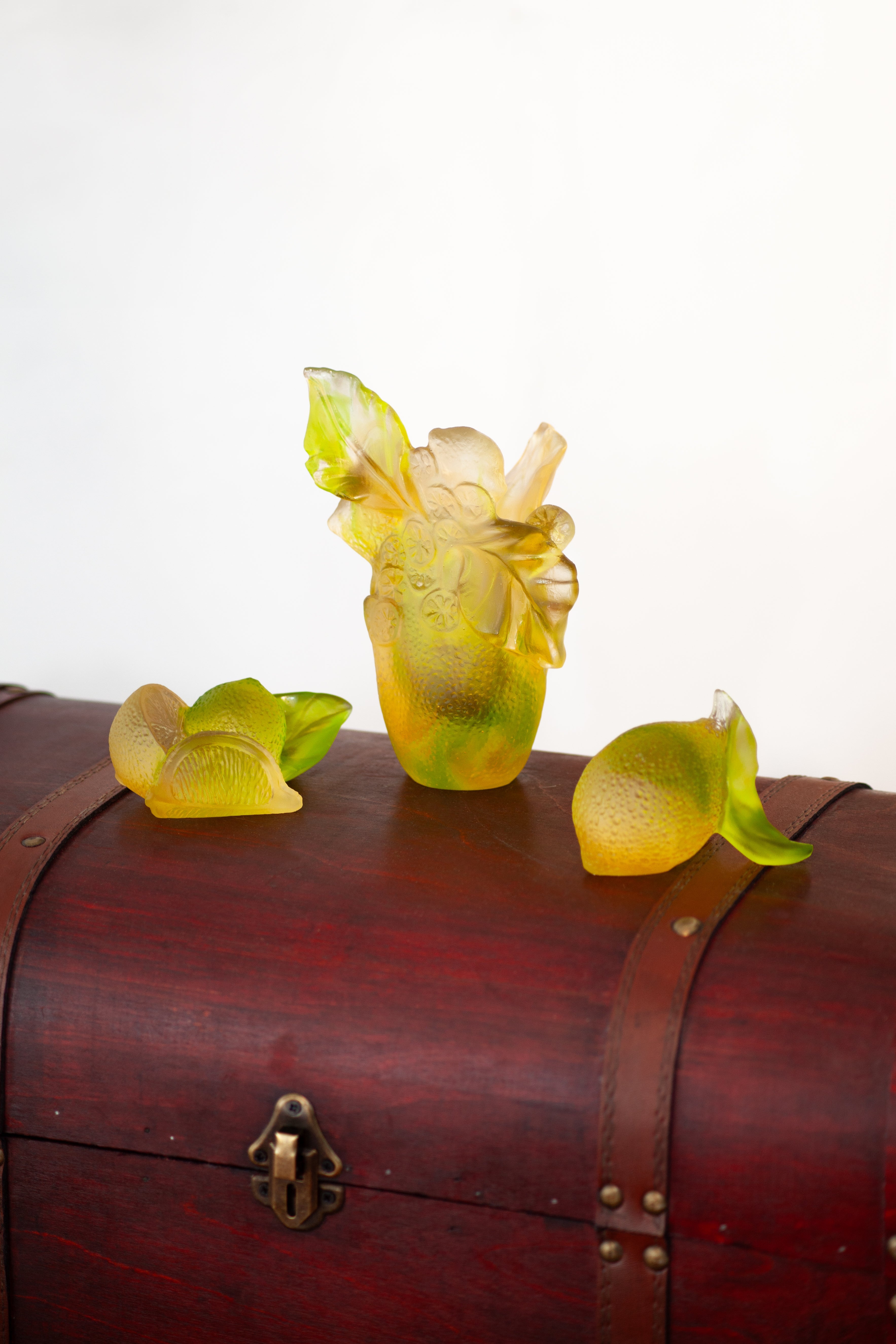 Daum Art Glass Daum Crystal Citrus Decorative Lemon
