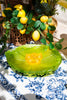 Daum Art Glass Daum Crystal Citrus Footed Bowl