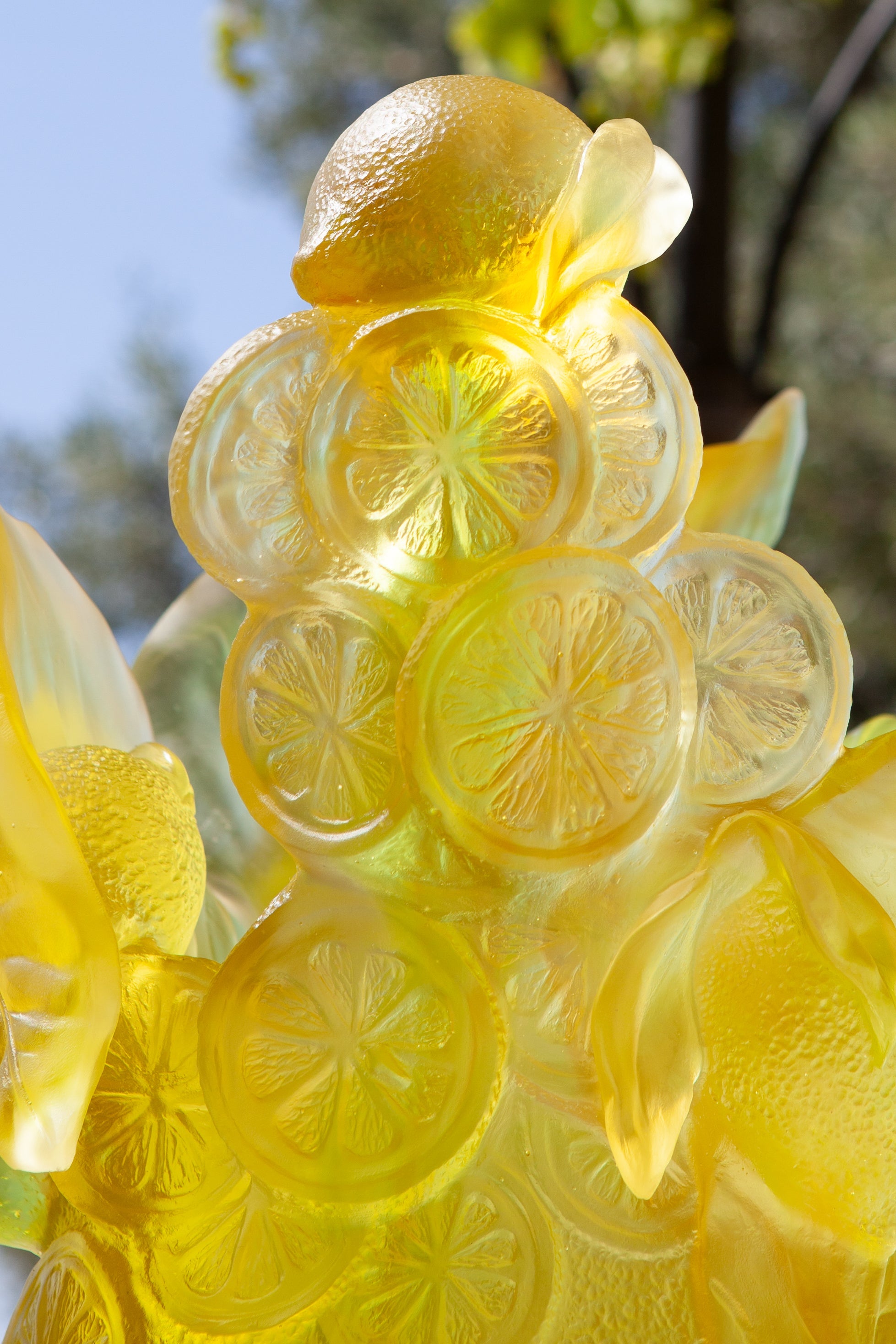Daum Art Glass Daum Crystal Citrus Magnum Vase