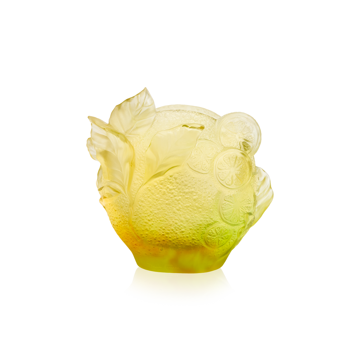 Daum Art Glass Daum Crystal Citrus Medium Vase
