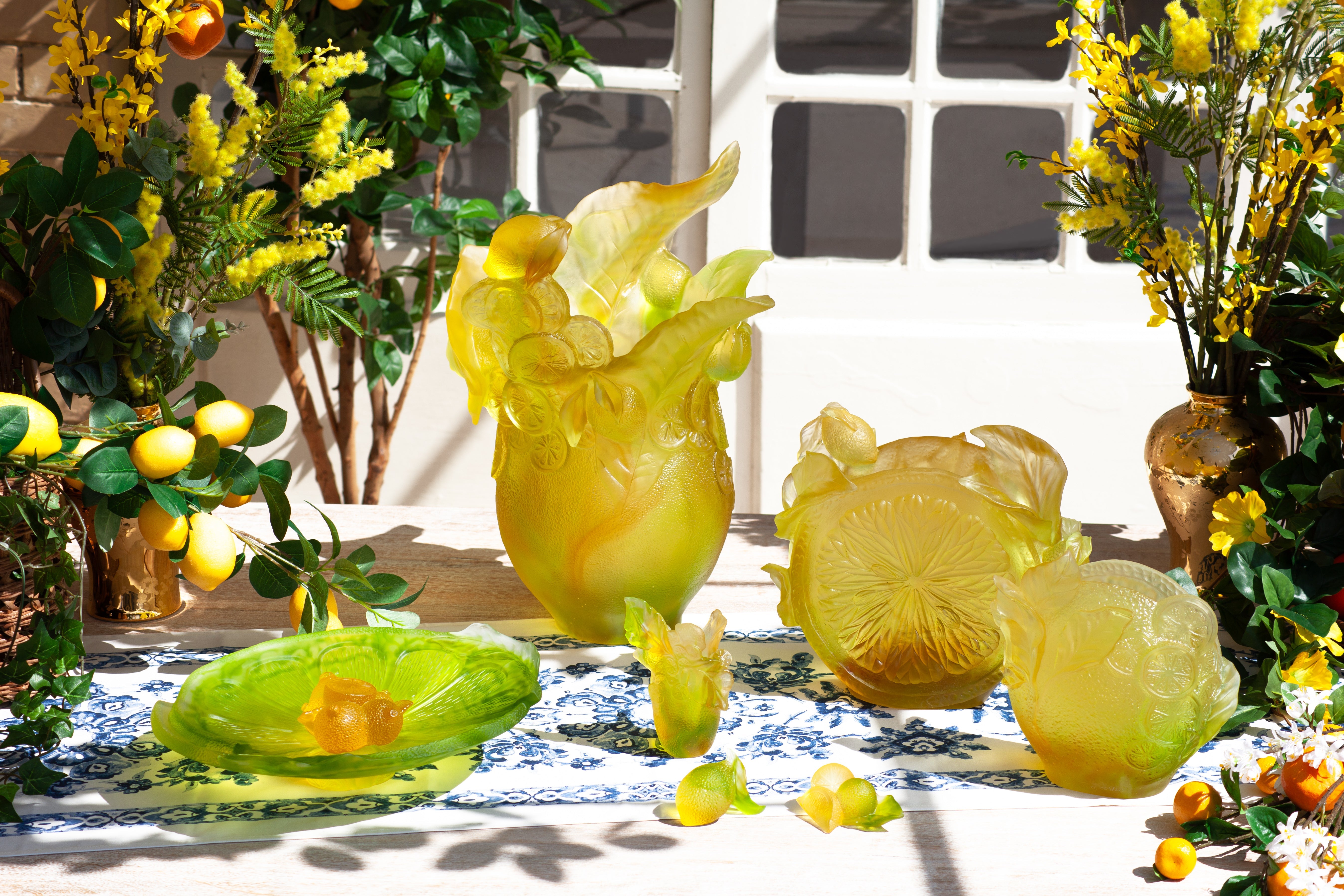 Daum Art Glass Daum Crystal Citrus Small Vase