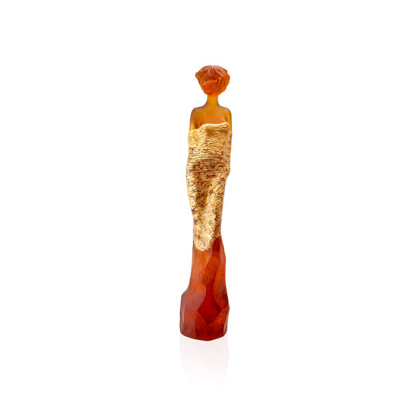 Daum Art Glass Daum Crystal Galatea Amber & Gold by JP Richard