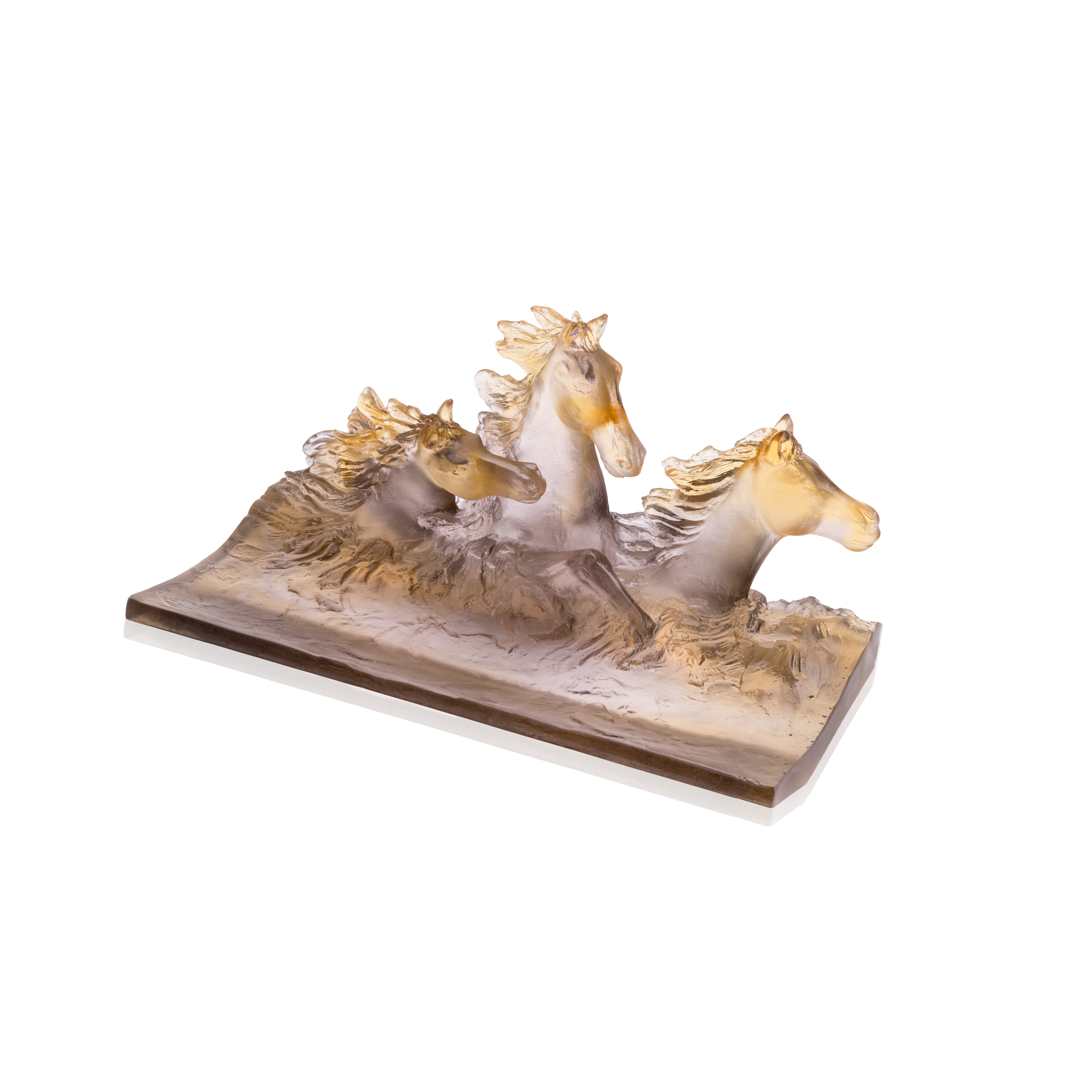 Daum Art Glass Daum Crystal Glazed Brown Pencil Tray – Cavalcade