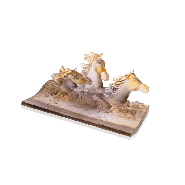 Daum Art Glass Daum Crystal Glazed Brown Pencil Tray – Cavalcade