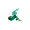 Daum Art Glass Daum Crystal Green Snake