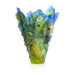 Daum Art Glass Daum Crystal Large Vase - Fleur de Paon Exotique