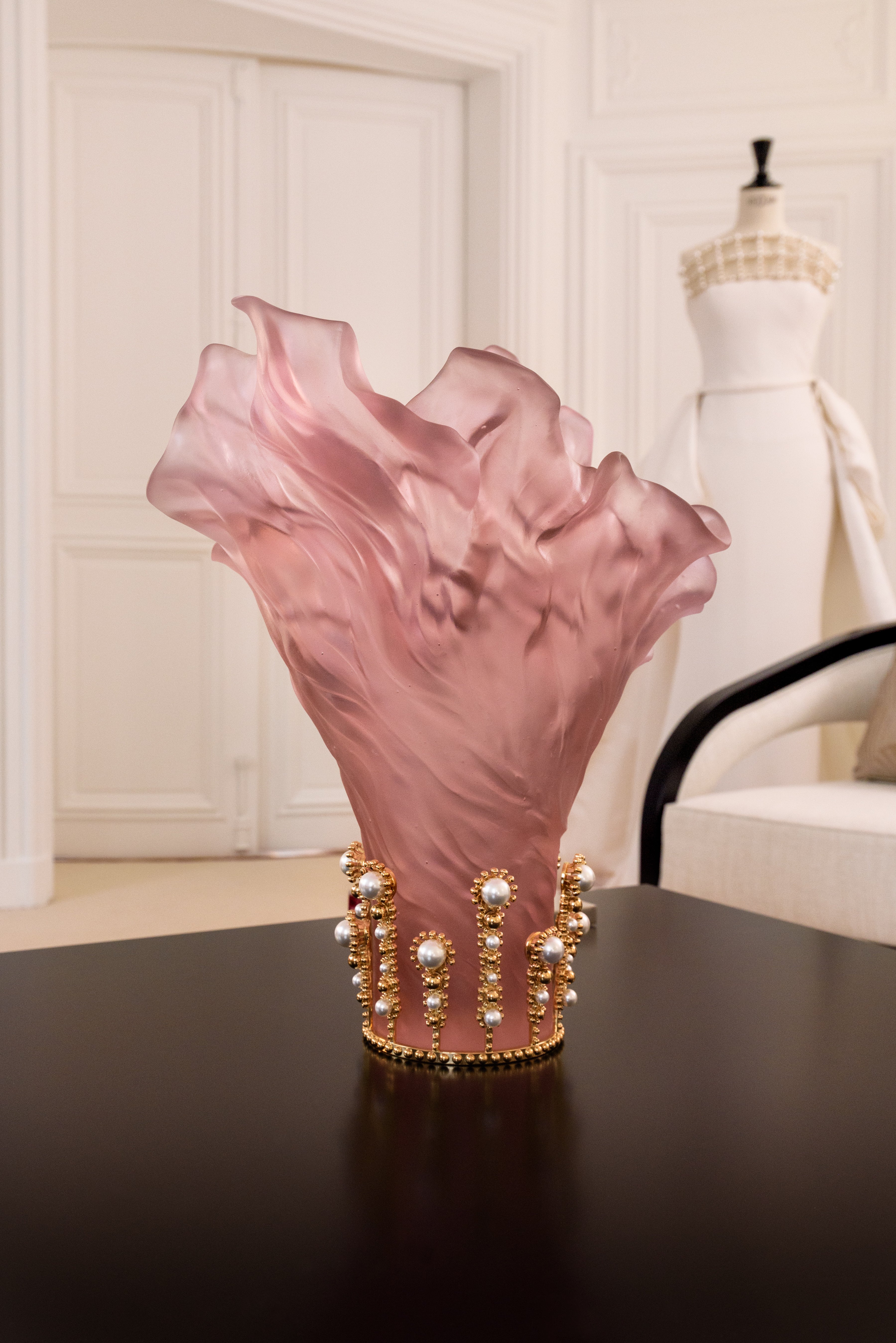 Daum Art Glass Daum Crystal Large Vase - Poetic by Tamara Ralph