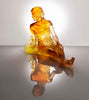 Daum Art Glass Daum Crystal Luo Li Rong - Amber Pink Vent Léger