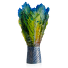 Daum Art Glass Daum Crystal Magnum Vase - Fleur de Paon Exotique