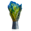Daum Art Glass Daum Crystal Magnum Vase - Fleur de Paon Exotique